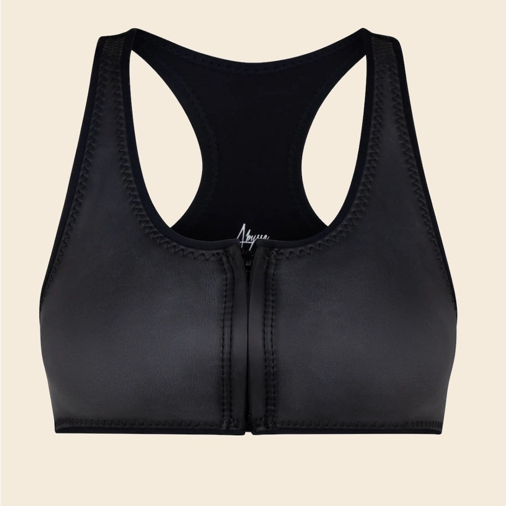Black Racerback Bikini with Zip Closure